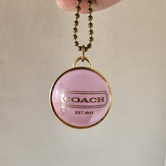 Coach Pink And Gold Sphere Orb Charm With Pink Hang Tag, EUC - Picture 4 of 8